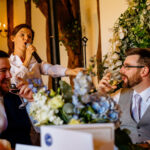 Singing waiters by Leading Lights Productions entertaining wedding guests